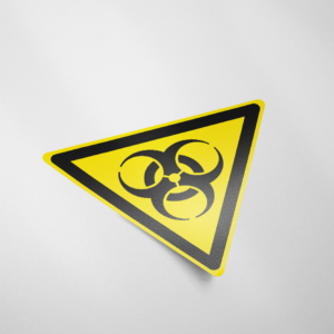 Waarschuwingssticker biologisch besmettingsgevaar (W009)