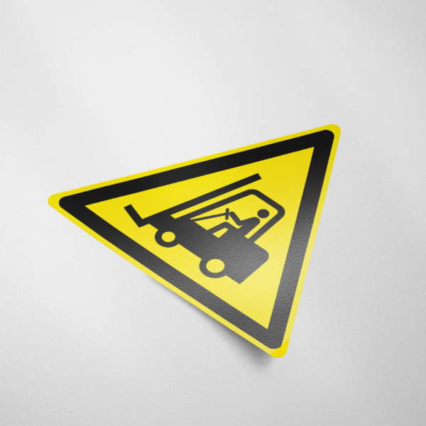 Waarschuwingssticker pas op transportvoertuigen (W014)
