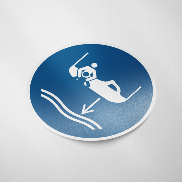 Laat hulpboot te water sticker