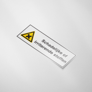 Waarschuwingssticker Schadelijke of irriterende stoffen