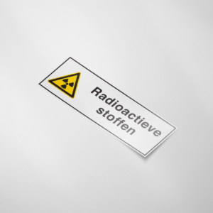 Waarschuwingssticker Radioactieve stoffen