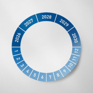 Blanco keuringssticker 2026 Blauw