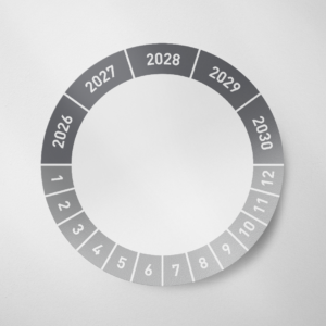 Blanco keuringssticker 2026 Grijs