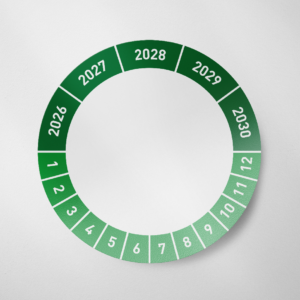 Blanco keuringssticker 2026 Groen