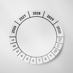 Blanco keuringssticker 2026 Wit