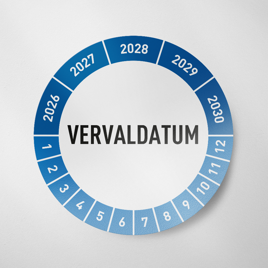 Vervaldatum- Keuringssticker- 2026 - Blauw