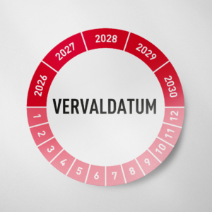 Vervaldatum- Keuringssticker- 2026 - Rood