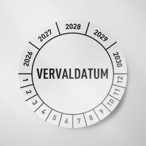 Vervaldatum- Keuringssticker- 2026 - Wit