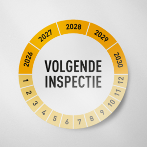 Volgende Inspectie - Keuringssticker - 2026 - Geel