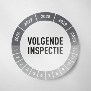 Volgende Inspectie - Keuringssticker - 2026 - Grijs