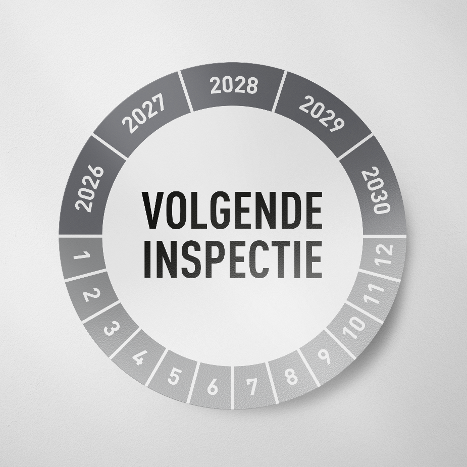 Volgende Inspectie - Keuringssticker - 2026 - Grijs