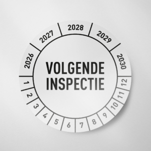 Volgende Inspectie - Keuringssticker - 2026 - Wit