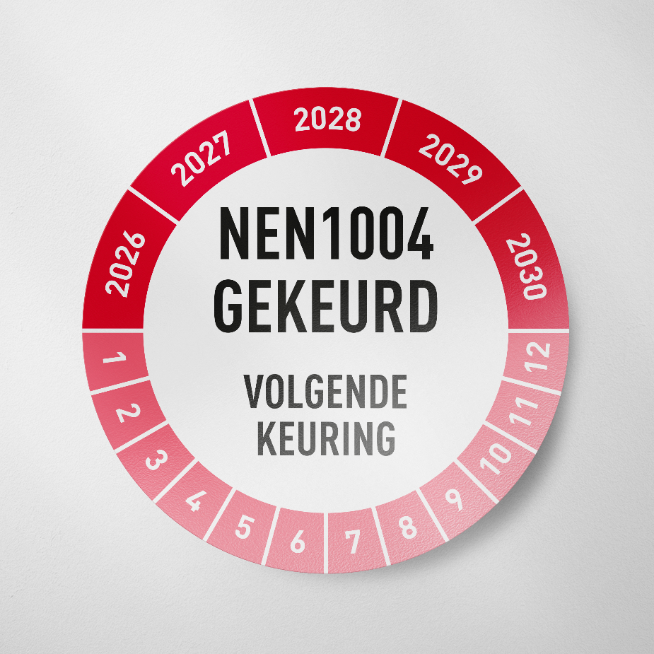 NEN1004- Keuringssticker- 2026- Rood