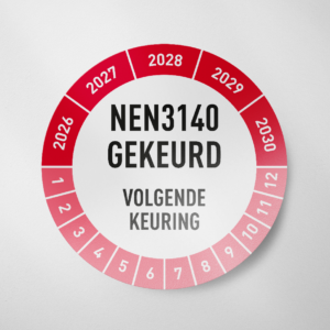 NEN3140- Keuringssticker- 2026- Rood