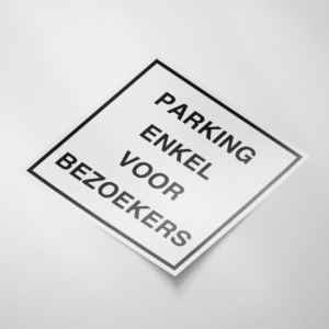 Pictogram- Parking enkel voor bezoekers