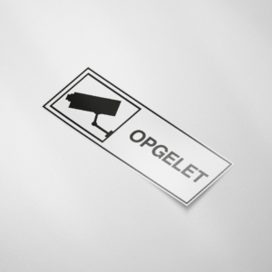 Pictogram- Opgelet! Camerbewaking