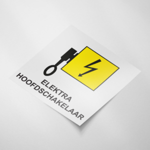 Pictogram- Locatie aanduiding elektra hoofdschakelaar