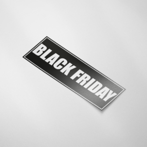 Sale sticker BLACK FRIDAY (Rechthoek/Zwart)