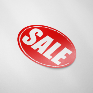 Sale sticker SALE (Ovaal/Rood)