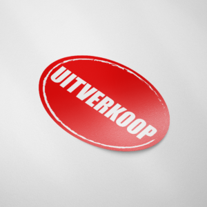 Sale sticker UITVERKOOP (Ovaal/Rood)