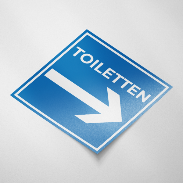 Toiletten rechts (Vierkant-Blauw)