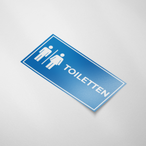 Dames en Heren toiletten (blauw)
