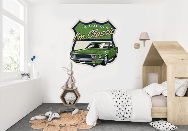 Old car behang vorm - kinderkamer