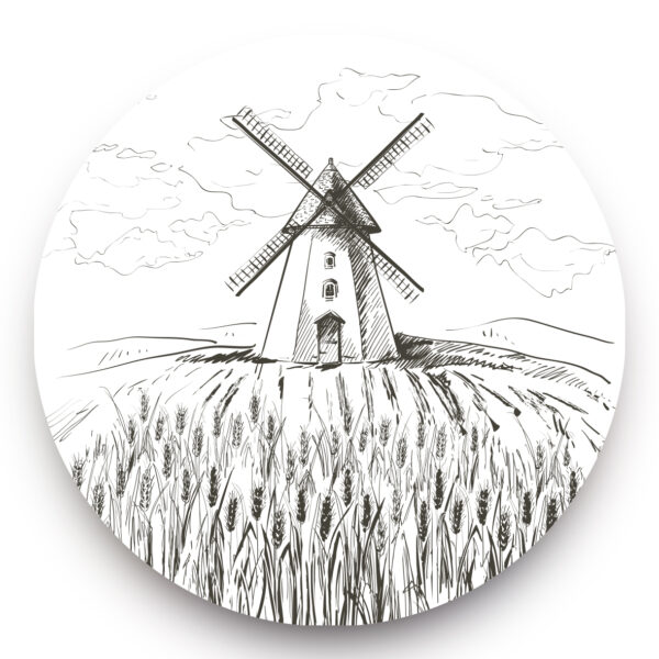 Windmolen behangcirkel - kinderkamer