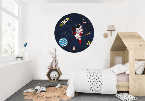 Astronaut behangcirkel - kinderkamer