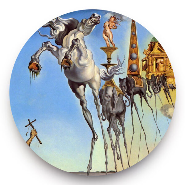 De verzoeking van sint antonius - Salvador Dali - Behangcirkel