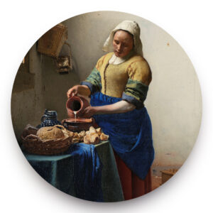 Het Melkmeisje - Johannes Vermeer - Behangcirkel