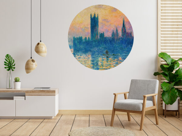 Houses of parliament - Claude Monet - Behangcirkel