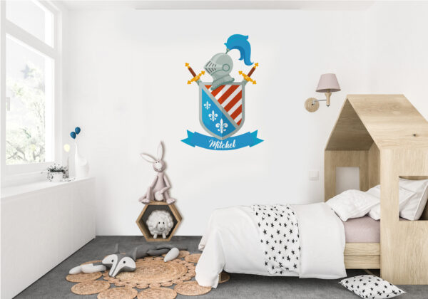 Ridder banner + Naam behang vorm - kinderkamer