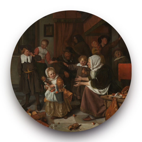 Het Sint-Nicolaasfeest - Jan Steen - Behangcirkel