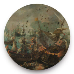 Slag bij Gibraltar in 1607 - Cornelis van Wieringen - Behangcirkel
