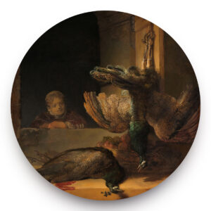 Stilleven met pauwen - Rembrandt van Rijn - Behangcirkel