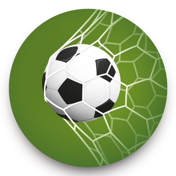 Voetbal + Net behangcirkel - kinderkamer