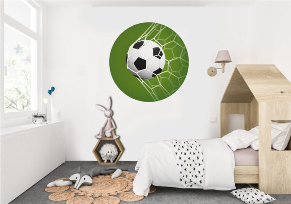 Voetbal + Net behangcirkel - kinderkamer