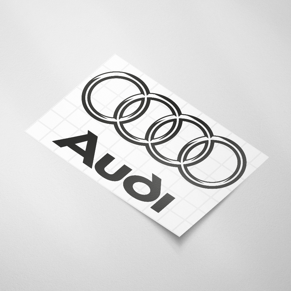 sticker, Audi logo tekst - Snijfolie - Ontwerpstickers