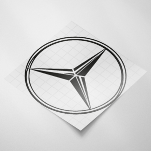 Auto sticker, Mercedes Logo - Snijfolie