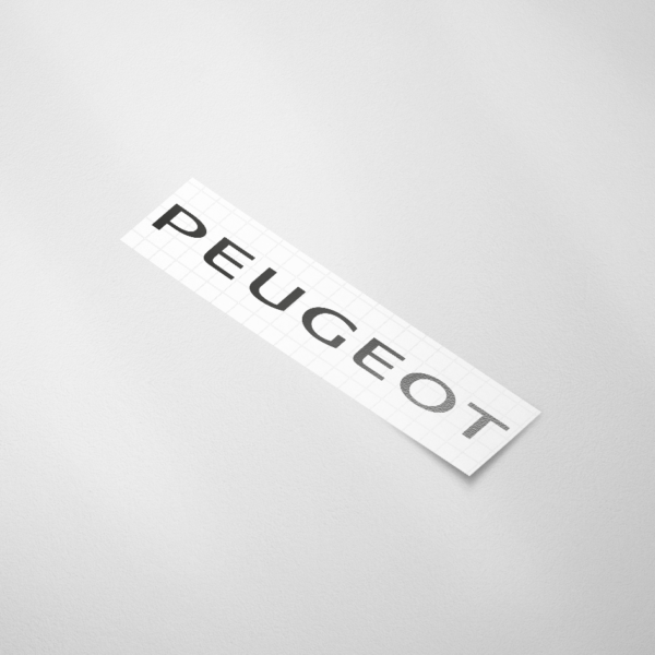 Auto sticker, Peugeot tekst - Snijfolie