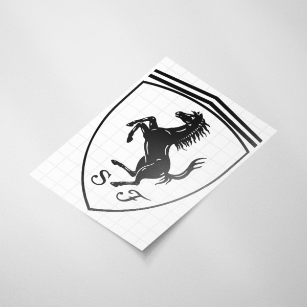 Auto sticker, Ferrari logo - Snijfolie