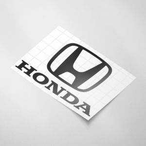 Auto sticker, Honda logo + tekst - Snijfolie