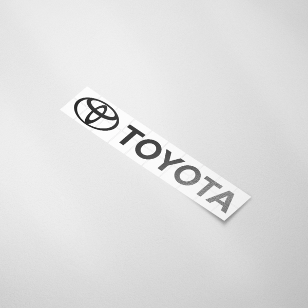 Auto sticker, Toyota logo + tekst - Snijfolie