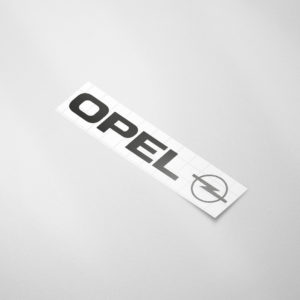 Auto sticker, Opel logo + tekst - Snijfolie