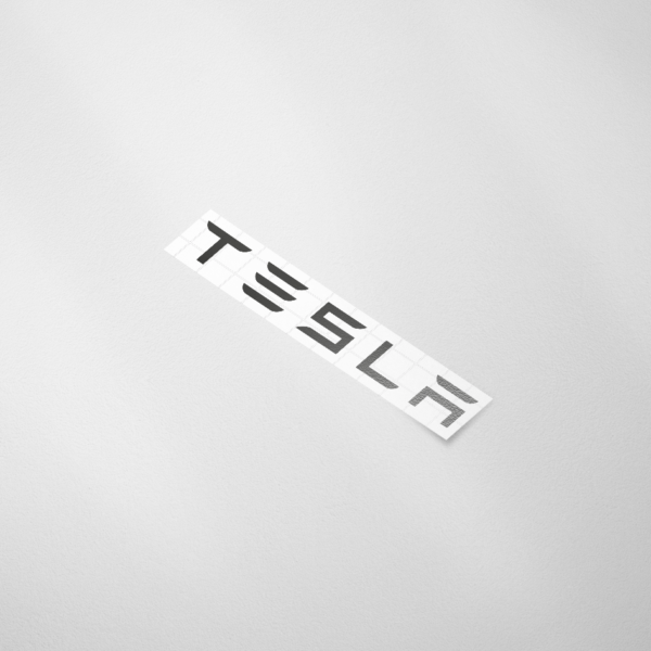 Auto sticker, Tesla tekst - Snijfolie