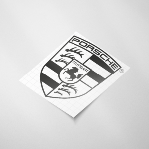 Auto sticker, Porsche logo - Snijfolie