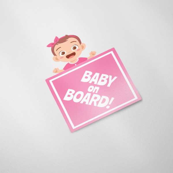 Auto Sticker, Baby on Board - Meisje