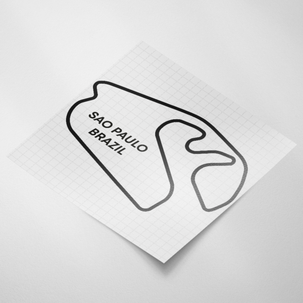 Circuit sticker, Interlagos Circuit - Snijfolie