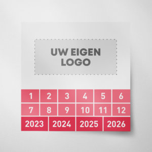 Keuringssticker blanco met logo